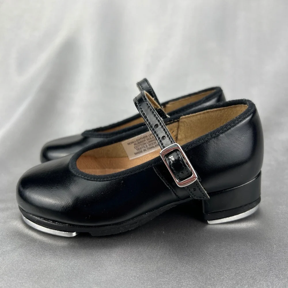 Bloch Techno Tap Black Mary Jane‎ Dance Shoes Kids Size 7M Buckle Strap Low Heel